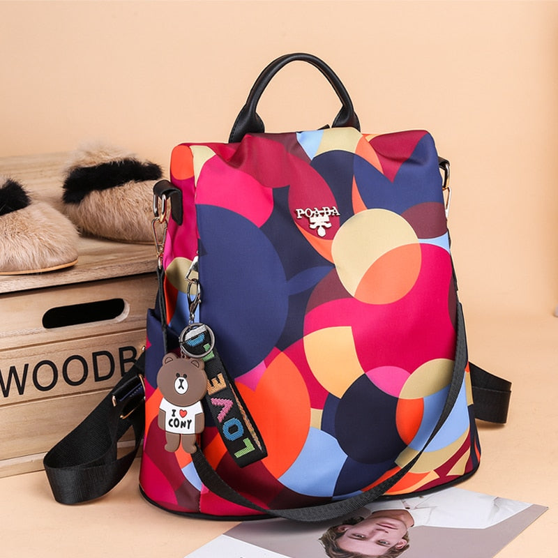 Waterproof Anti-Theft Women's Backpack with Multiple Compartments – Autumn Magic SafeHold