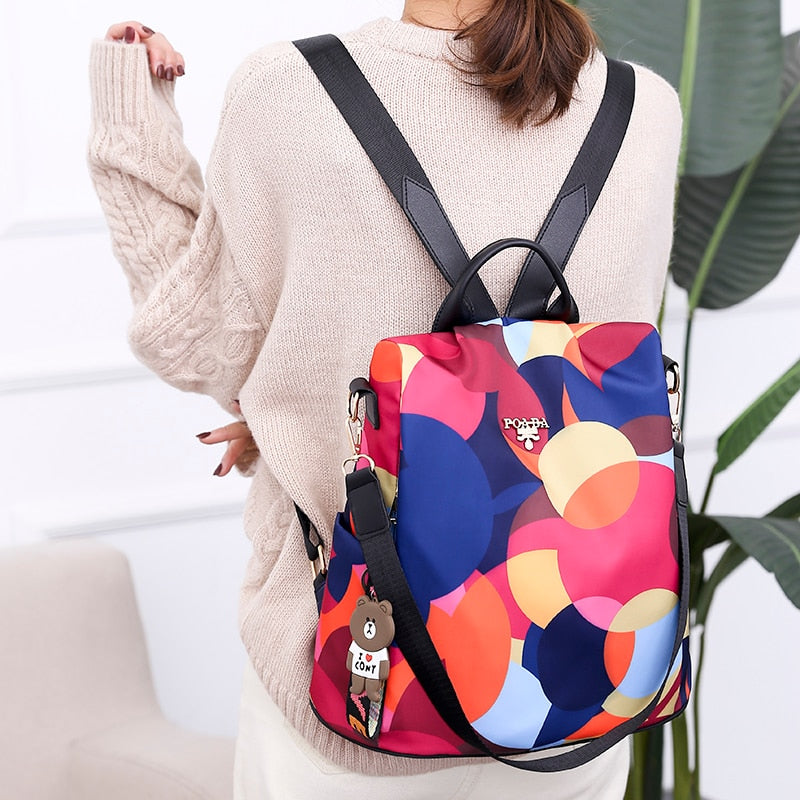 Waterproof Anti-Theft Women's Backpack with Multiple Compartments – Autumn Magic SafeHold