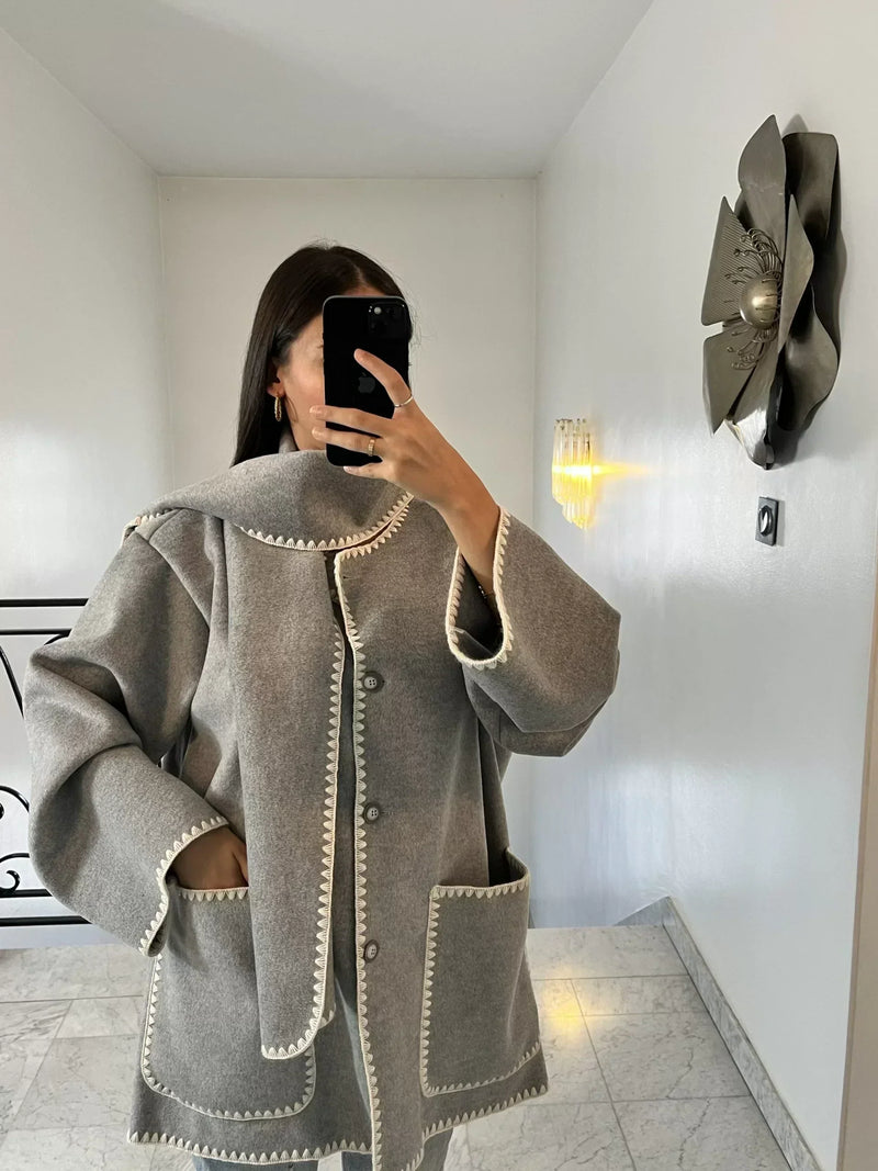 Women's long wool coat for autumn – Amelie