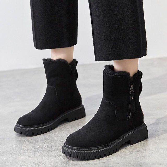 CozyStride Boots | Lined Winter Boots with Zipper
