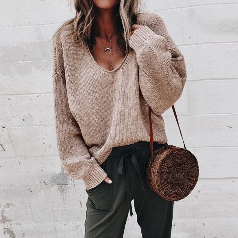 Strikket Oversized Damepullover - Aurora