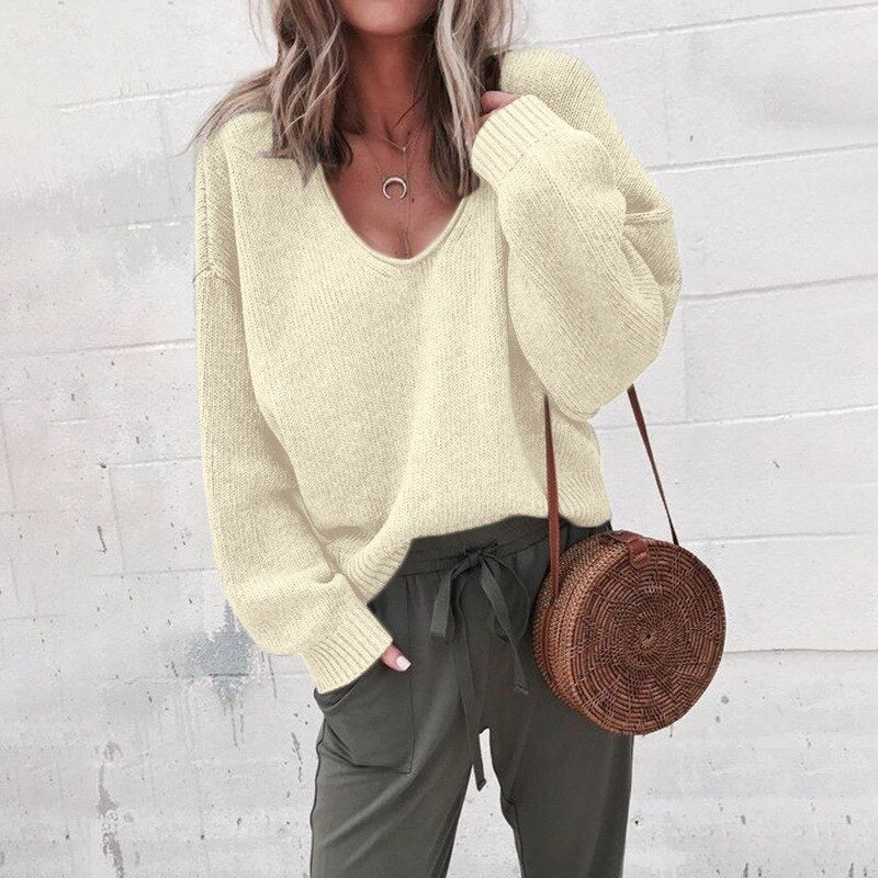 Strikket Oversized Damepullover - Aurora