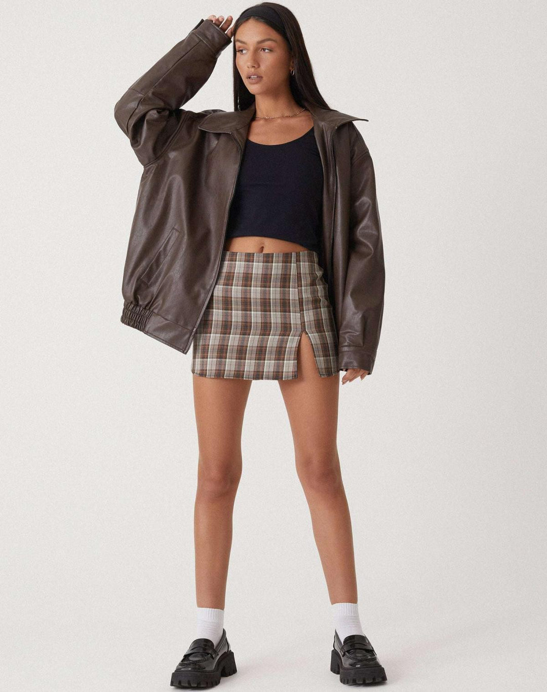 Oversized Los Leren Damesjacke – Yara