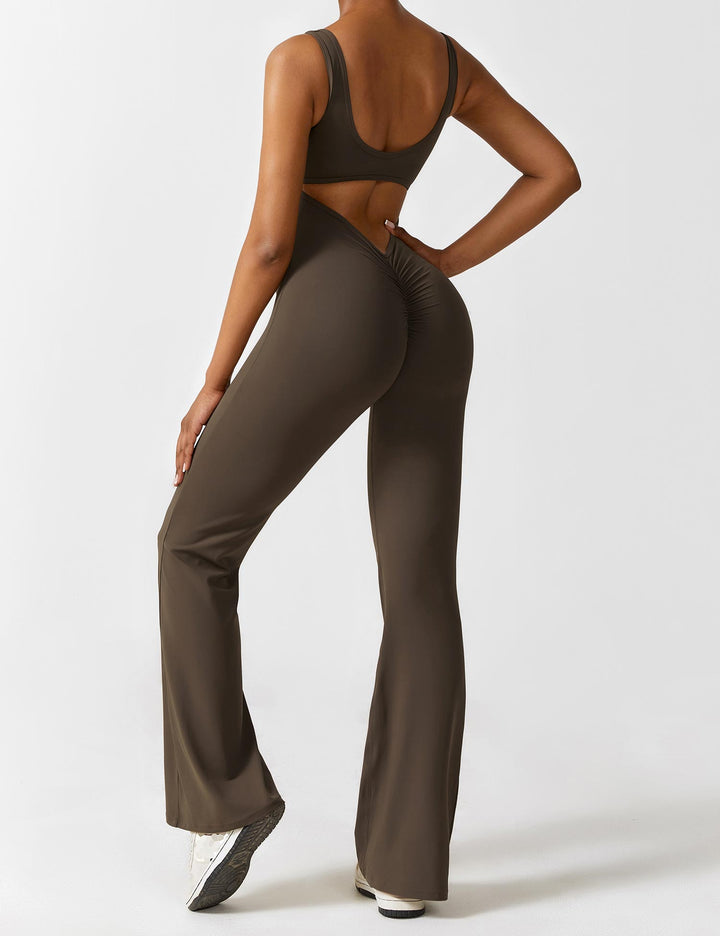 Backless Jumpsuit with Flared Pants – Liv