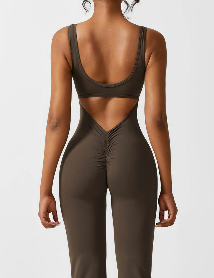 Backless Jumpsuit with Flared Pants – Liv