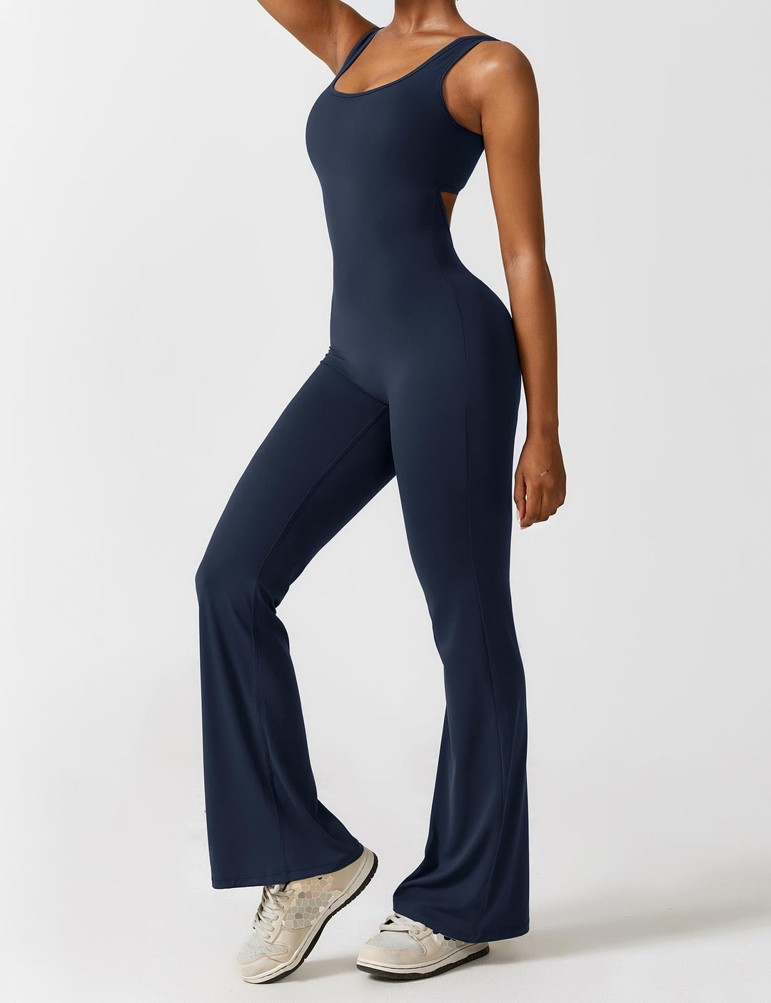 Backless Jumpsuit with Flared Pants – Liv