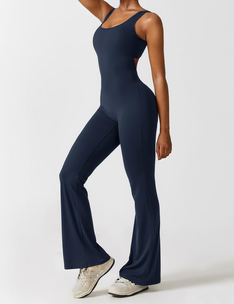 Backless Jumpsuit with Flared Pants – Liv