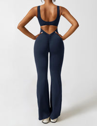 Backless Jumpsuit with Flared Pants – Liv