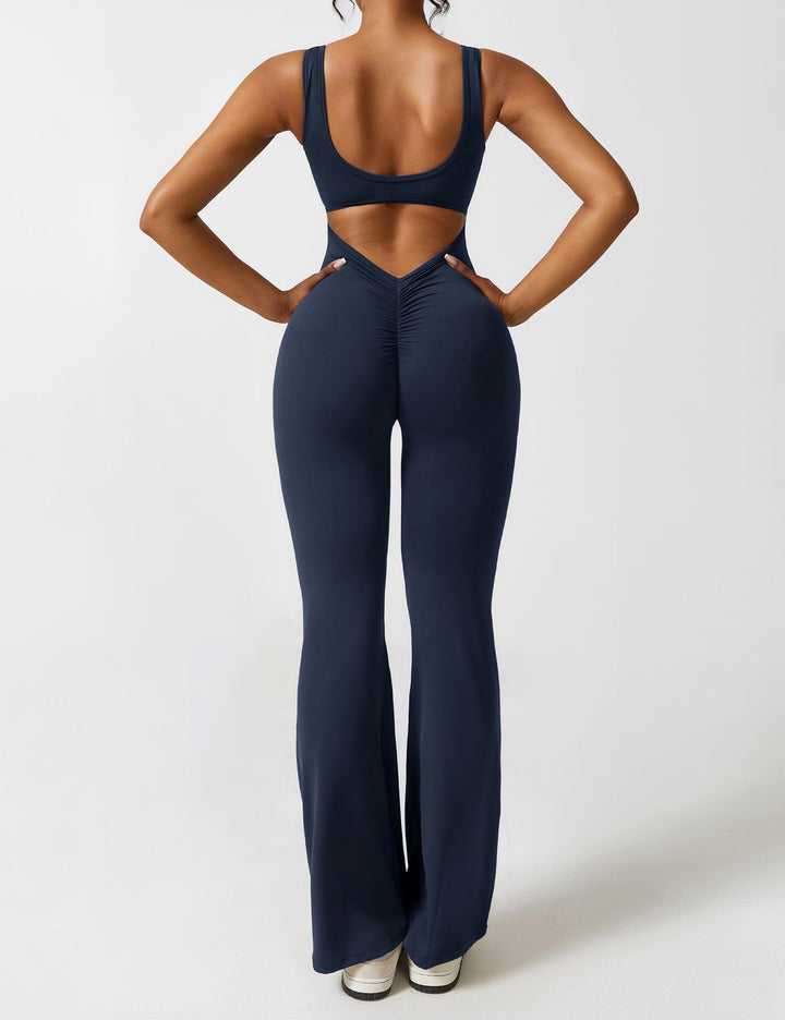 Backless Jumpsuit with Flared Pants – Liv