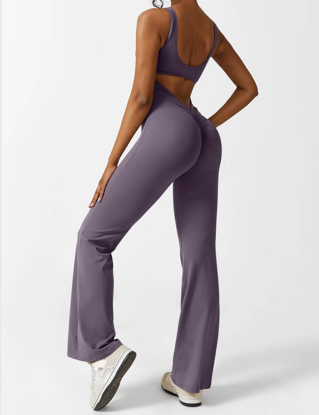Backless Jumpsuit with Flared Pants – Liv