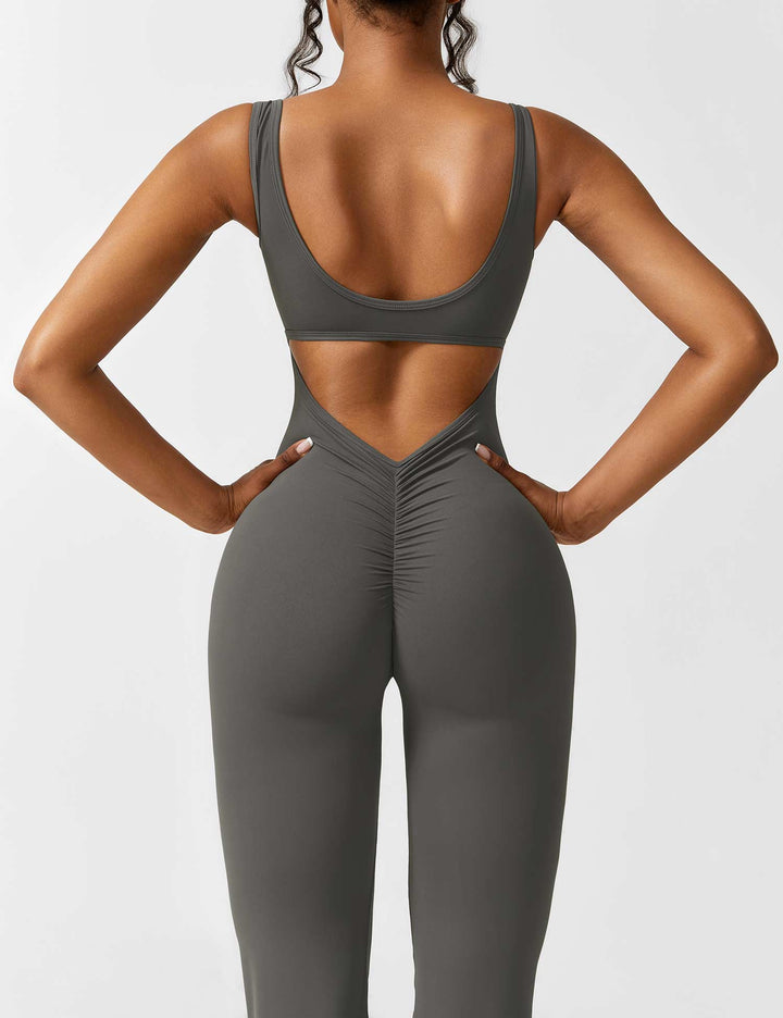 Backless Jumpsuit with Flared Pants – Liv