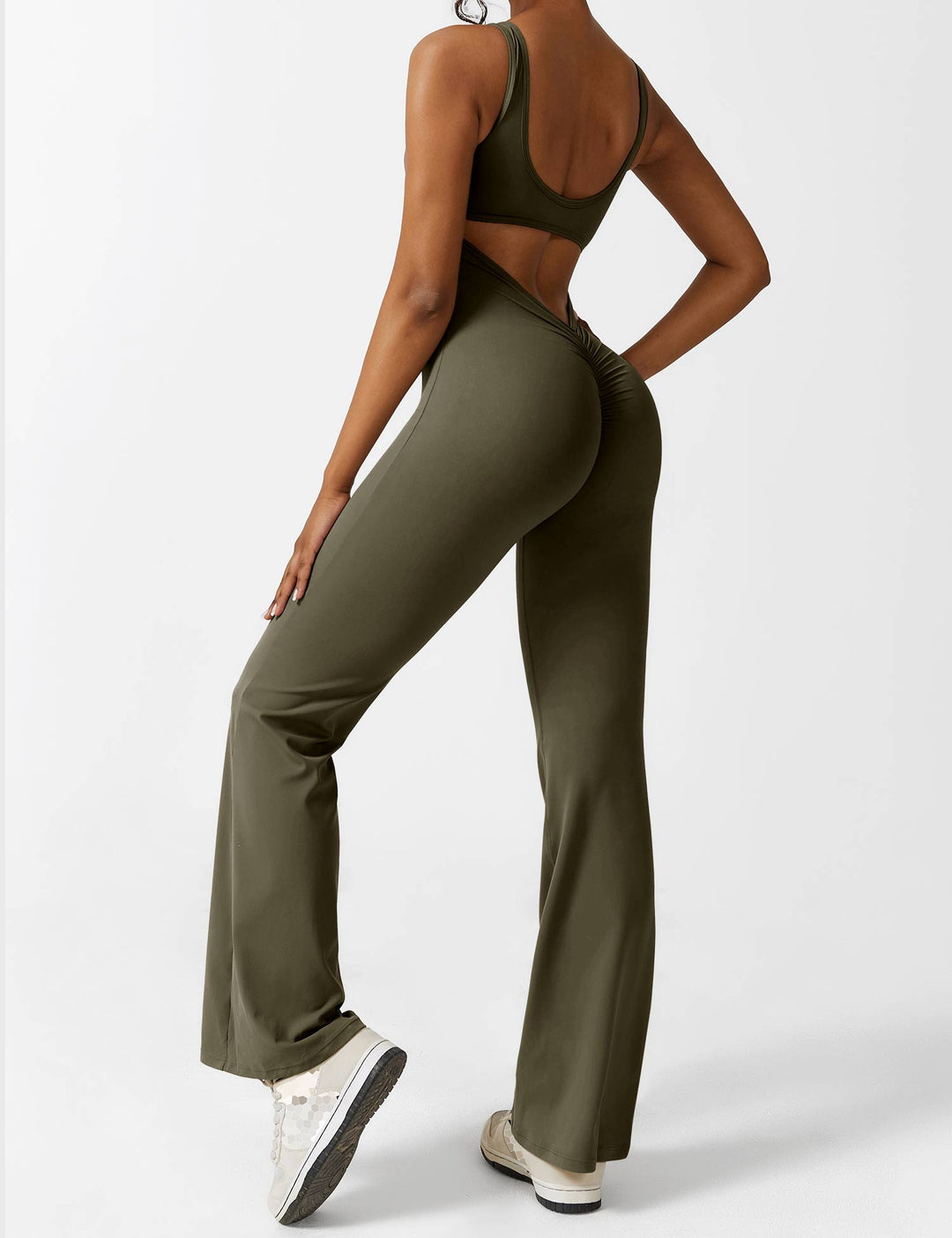 Backless Jumpsuit with Flared Pants – Liv