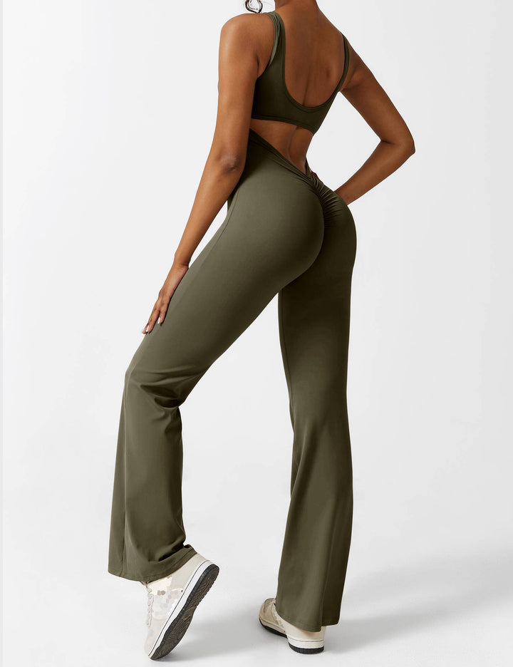 Backless Jumpsuit with Flared Pants – Liv