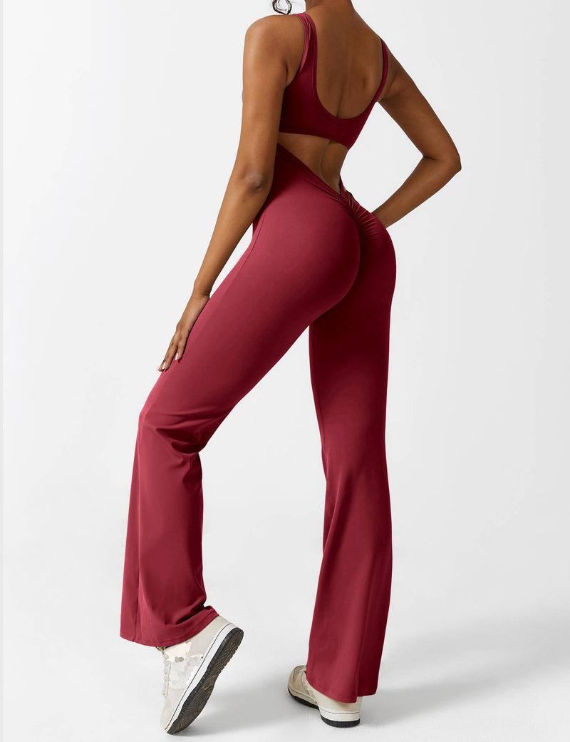 Backless Jumpsuit with Flared Pants – Liv