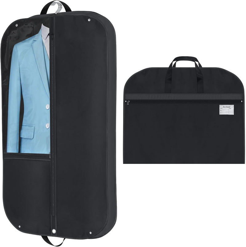 Bolsa de ropa Oxford impermeable – Funda para traje con pliegue lateral y bolsillos (Compra 1, Obtén 1 GRATIS)