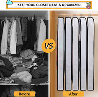 PEVA Garment Bag Set – 12-Pack Hanging Clothes Covers in 3 Sizes (Buy 1, Get 1 FREE)