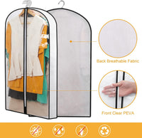 PEVA Garment Bag Set – 12-Pack Hanging Clothes Covers in 3 Sizes (Buy 1, Get 1 FREE)
