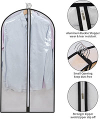 PEVA Garment Bag Set – 12-Pack Hanging Clothes Covers in 3 Sizes (Buy 1, Get 1 FREE)