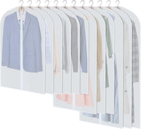 PEVA Garment Bag Set – 12-Pack Hanging Clothes Covers in 3 Sizes (Buy 1, Get 1 FREE)
