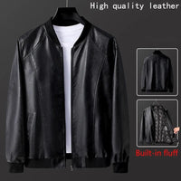 Bikerjacke|Leder-Bomberjacke