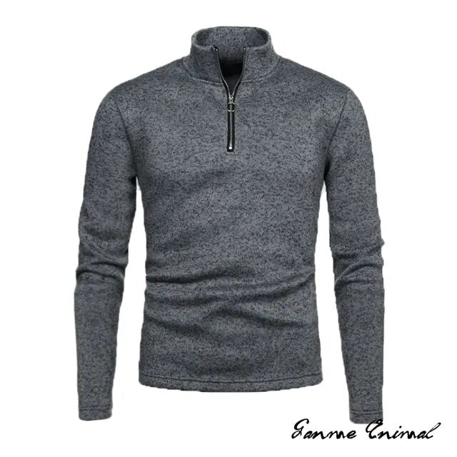Turtleneck Sweater with Zipper | Thicker Sweater with Half Zipper