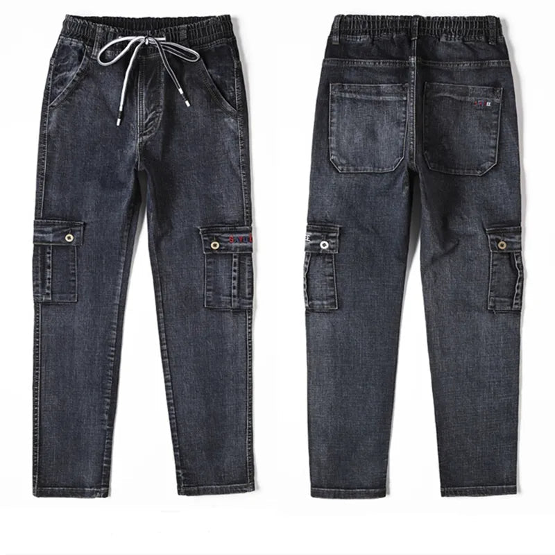 Jeans de invierno Dexter de gran tamaño | Denim con varios bolsillos