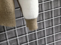 Farbpatch-Pullover | Karierter Strickpullover