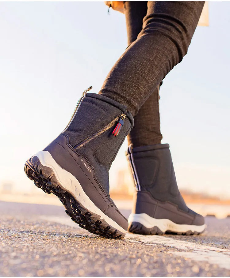 Halbhohe Schneestiefel | Warme Winterstiefel