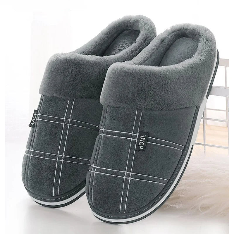 karierte Slipper | Samtig weiche karierte Hausschuhe