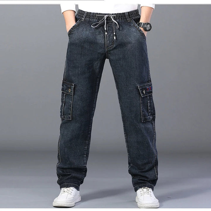 Jeans de invierno Dexter de gran tamaño | Denim con varios bolsillos