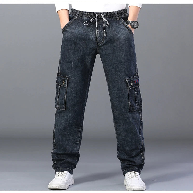 Jeans de invierno Dexter de gran tamaño | Denim con varios bolsillos