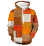 3D-Karierter Hoodie | Urban Vibes Übergrößen-Pullover