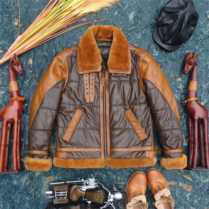 Milan Fliegerjacke aus Leder | Kühle und warme Lederjacke