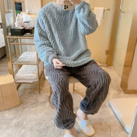 Korallen-Fleece-Pyjama | Bequemer und warmer Pyjama für Herren