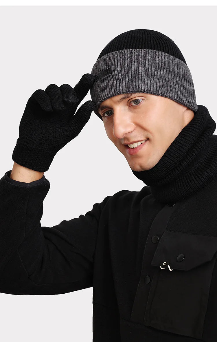 Wool Hat Set | Chill Knitted Men's Beanie and Scarf