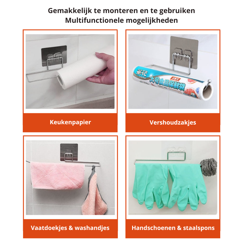 Køkkenrulleholder (2 stk.) | Hold dine papirhåndklæder lige ved hånden og dit køkken organiseret!