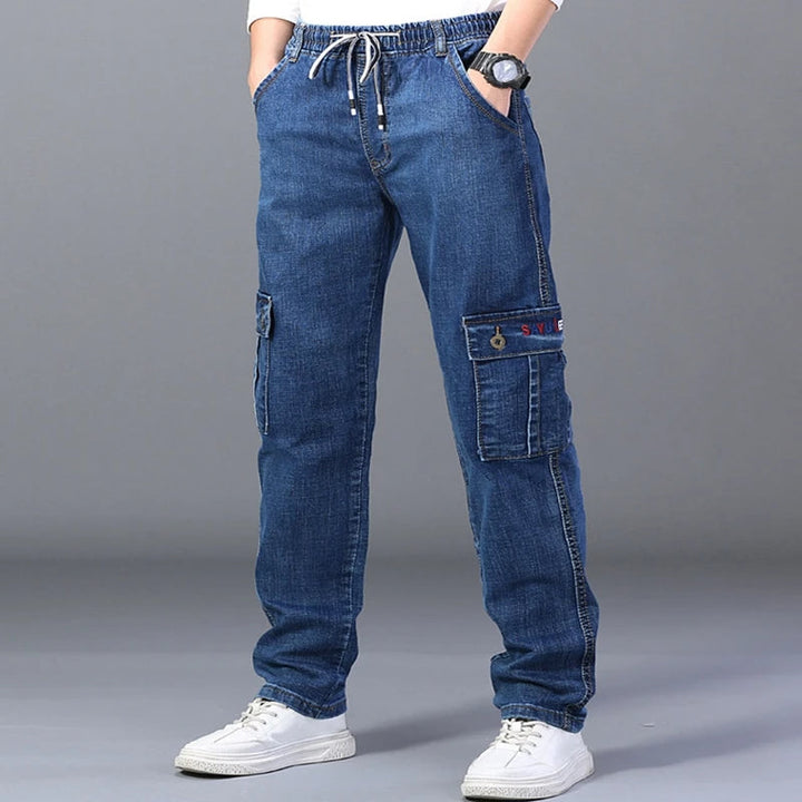 Jeans de invierno Dexter de gran tamaño | Denim con varios bolsillos
