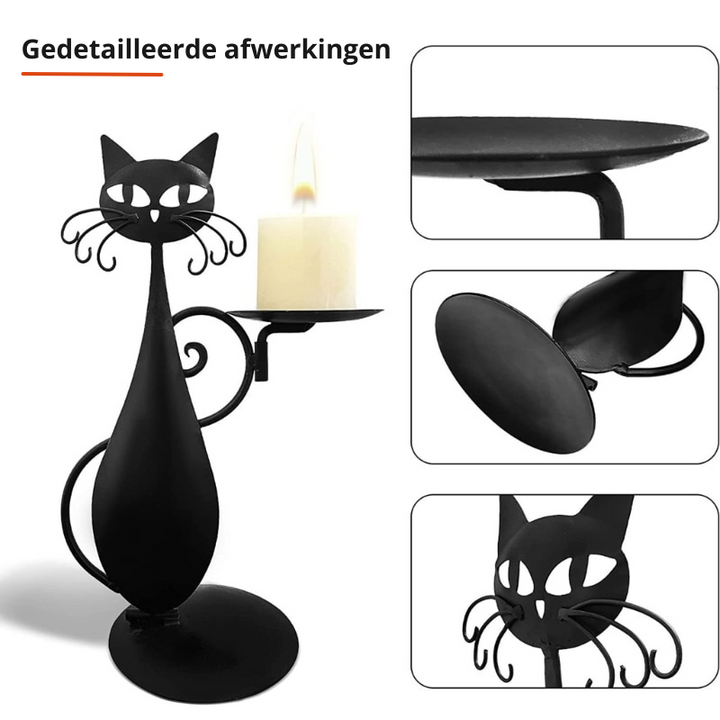Candle Holder "Black Cat" | Add a Touch of Mysticism to Your Interior