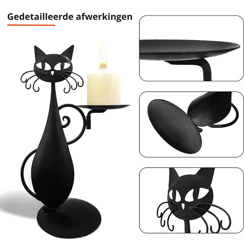 Candle Holder "Black Cat" | Add a Touch of Mysticism to Your Interior