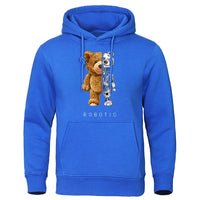 Robo Bear Kapuzenpullover | Teddy Tech-Sweatshirt