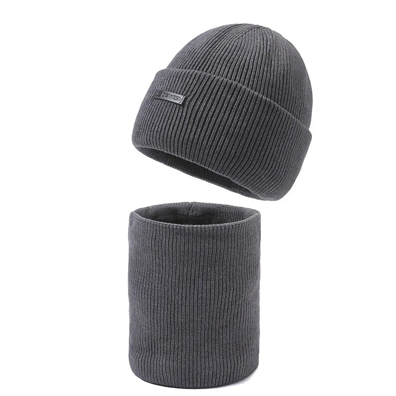 Wool Hat Set | Chill Knitted Men's Beanie and Scarf