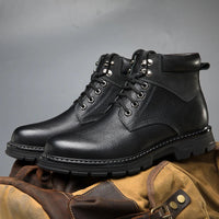 Leder-Winterschuhe | Echte Winter wärmer