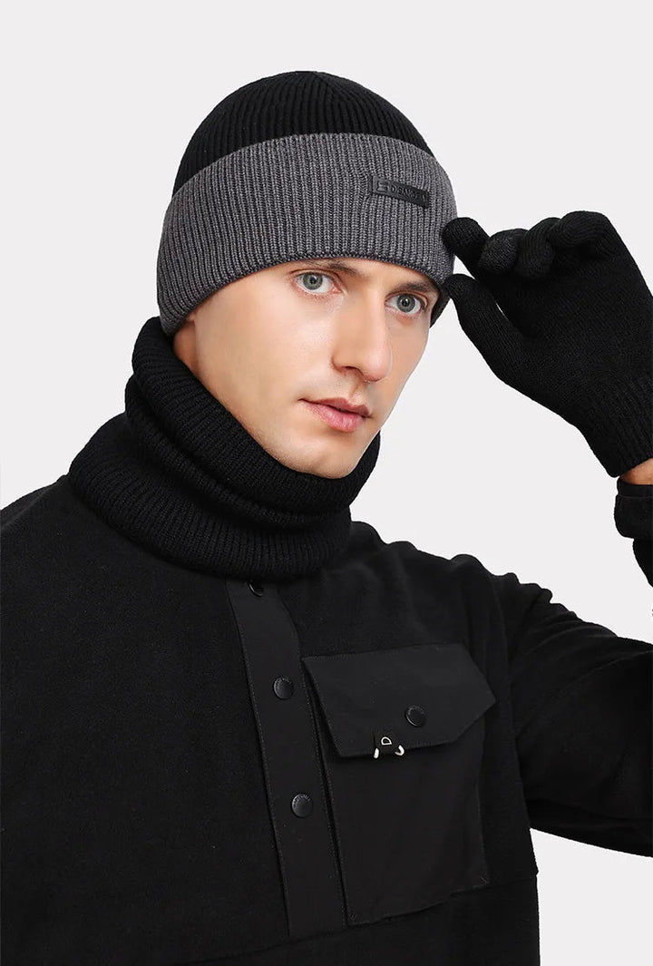 Wool Hat Set | Chill Knitted Men's Beanie and Scarf