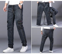 Jeans de invierno Dexter de gran tamaño | Denim con varios bolsillos