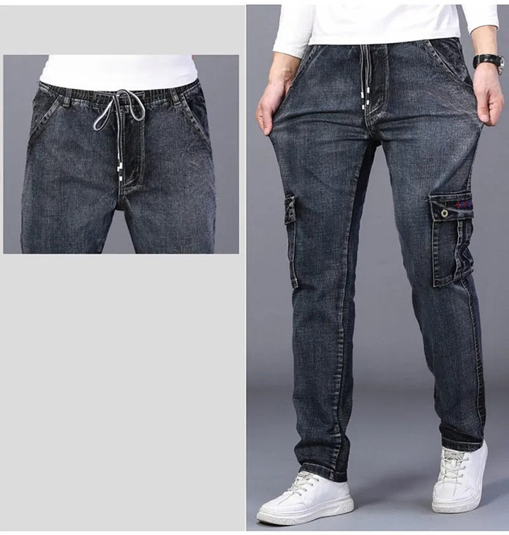Jeans de invierno Dexter de gran tamaño | Denim con varios bolsillos