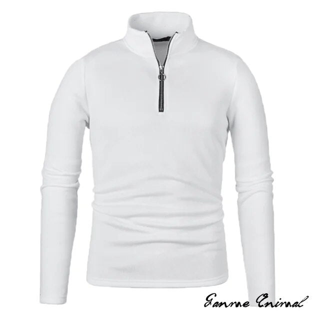 Turtleneck Sweater with Zipper | Thicker Sweater with Half Zipper