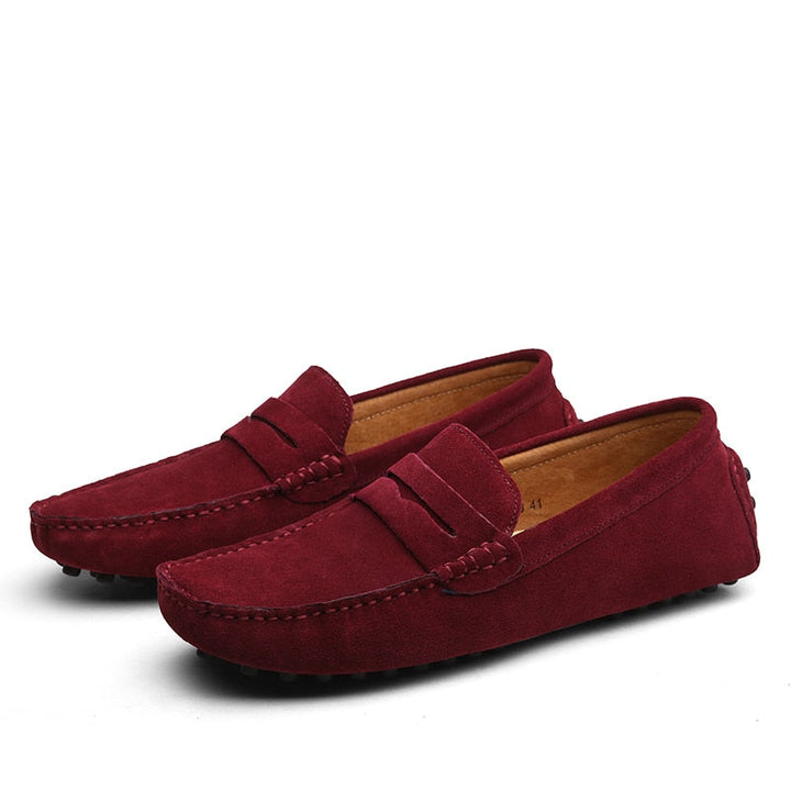 Italian | Fashionable, casual suede loafers for men
