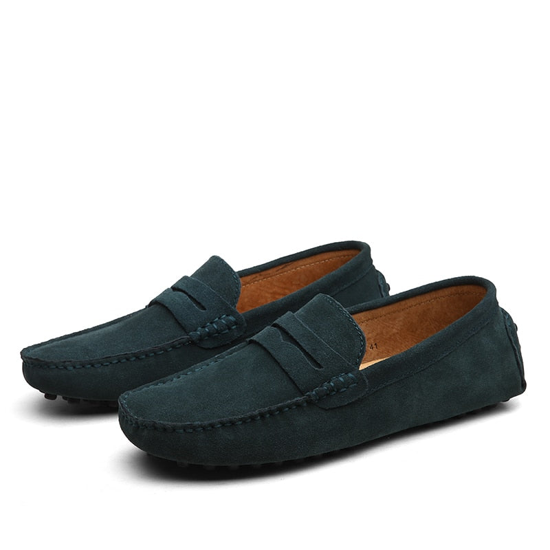 Italian | Fashionable, casual suede loafers for men