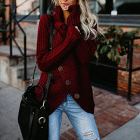 Hailey | Modern Asymmetrical Turtleneck Sweater with Stylish Details