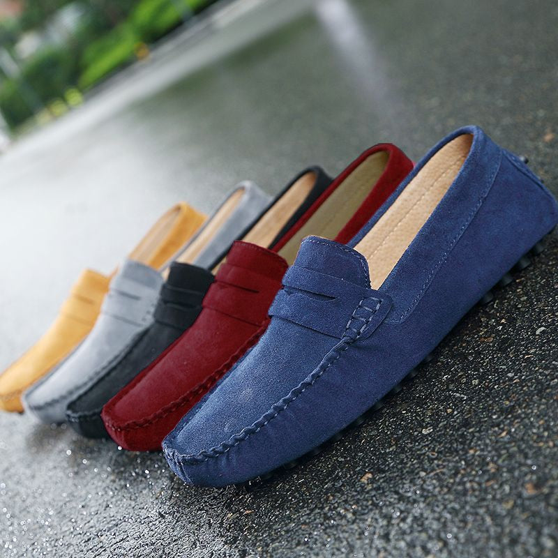 Italian | Fashionable, casual suede loafers for men